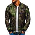 Camo Diamond Quilted Bomber Jacket por atacado personalizado